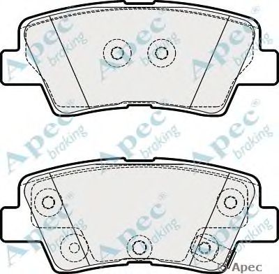 APEC BRAKING pad1896 -  Комплект тормозных колодок, дисковый тормоз